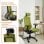 Vinsetto Silla de Oficina con Reposacabezas Verde