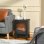 HomCom Chimenea Eléctrica Portátil con Llama Simulada 1800W