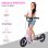 Homcom Patinete con Freno y Manillar Ajustable Rosa
