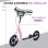 Homcom Patinete con Freno y Manillar Ajustable Rosa