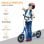 Homcom Scooter Patinete con Freno y Manillar Ajustable Azul