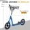 Homcom Scooter Patinete con Freno y Manillar Ajustable Azul