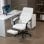 Vinsetto Silla de Oficina Función de Inclinación Reposapiés 65x65x125 cm Blanca