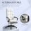 Vinsetto Silla de Oficina Función de Inclinación Reposapiés 65x65x125 cm Blanca