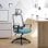 Vinsetto Silla de Oficina Giratoria con Reposacabezas Regulable