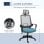 Vinsetto Silla de Oficina Giratoria con Reposacabezas Regulable