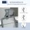 Vinsetto Silla de Oficina Giratoria con Reposacabezas Regulable