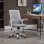 Vinsetto Silla de Oficina Giratoria con Reposabrazos Gris