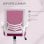 Vinsetto Silla de Oficina con Reposabrazos Rosa