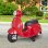 Homcom Vespa Moto Eléctrica con Bocina Roja