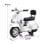Ataa Cars Vespa Clásica PX150 Mini Oficial Moto Eléctrica Blanco