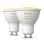 Philips Hue White Ambiance Pack 2 Ampoules LED Connectées GU10 4.3W Lumière Blanche Chaude à Froide