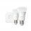 Philips Hue White Starter Kit 2 Lampadine LED Smart A60 E27 10W Luce Bianca Calda + Bridge Hue