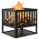 VidaXL Brasero 40x40x40cm Acero