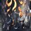 Esschert Design Brasero Flames de Acero al Carbono Negro