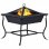 VidaXL Brasero 42x42x45cm Acero Negro