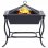 VidaXL Brasero 42x42x45cm Acero Negro