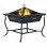 VidaXL Brasero 42x42x45cm Acero Negro