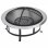 VidaXL Brasero de Exterior con Parrilla 76cm Acero Inoxidable