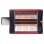 Tostapane piatto Sogo TOS-SS-5317 2 fette 300 W Scongelamento Riscaldamento Nero Rosso