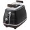 Grille-pain vintage DeLonghi CTOV 2103 2 fentes 900 W 6 niveaux Réchauffage Décongélation Noir