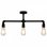 vidaXL Plafonnier Noir 3 Ampoules E27
