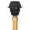 vidaXL Lampe trépied en bois de teck massif Noir et doré 141 cm