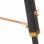 vidaXL Lampe trépied en bois de teck massif Noir et doré 141 cm