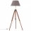 vidaXL Lámpara de trípode madera maciza de teca marrón y gris 141 cm