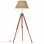 vidaXL Lámpara de trípode madera maciza de teca marrón y gris 141 cm