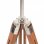 vidaXL Lámpara de trípode madera maciza de teca marrón y gris 141 cm