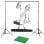 vidaXL Kit de Estúdio Fotográfico 3 Focos + Fundo + Acessórios