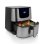 Airfryer Princess 182060 Deluxe XXL 5,5L 1700W Digitaal Touch Zwart/Zilver