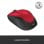 Logitech Wireless Mouse USB Rojo