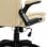 VidaXL Silla de Oficina de Cuero Sintético Crema