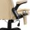 VidaXL Silla de Oficina de Masaje de Cuero Sintético Crema