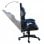 VidaXL Chaise de jeu en cuir synthétique noir/bleu