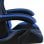 VidaXL Chaise de jeu en cuir synthétique noir/bleu