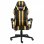 vidaXL Silla Gaming de Cuero Sintético Negro/Dorado