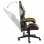 vidaXL Silla Gaming de Cuero Sintético Negro/Dorado