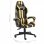 vidaXL Silla Gaming de Cuero Sintético Negro/Dorado