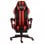 VidaXL Silla Gaming con Reposapiés Cuero Sintético Negro/Rojo