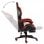 VidaXL Silla Gaming con Reposapiés Cuero Sintético Negro/Rojo