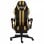 VidaXL Silla Gaming con Reposapiés Cuero Sintético Negro/Dorado