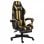 VidaXL Silla Gaming con Reposapiés Cuero Sintético Negro/Dorado