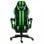 VidaXL Silla Gaming con Reposapiés Cuero Sintético Negro/Verde