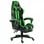 VidaXL Silla Gaming con Reposapiés Cuero Sintético Negro/Verde