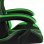 VidaXL Silla Gaming con Reposapiés Cuero Sintético Negro/Verde