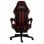 vidaXL Sedia da Gaming con Poggiapiedi in Pelle Sintetica Nero/Rosso Rosso