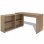 VidaXL Bureau d'angle 4 étagères Chêne